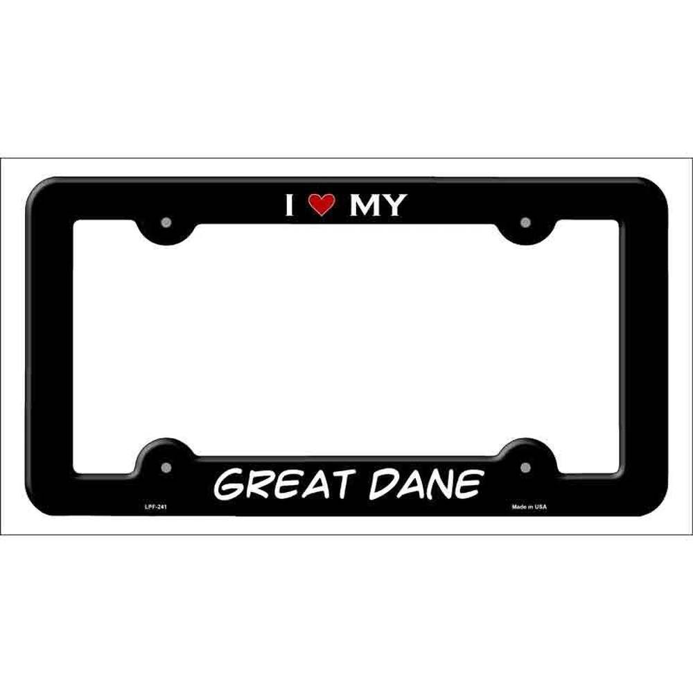I Love My Great Dane Metal License Plate Frame eBay Motors:Parts & Accessories:Car & Truck Parts & Accessories:Exterior Parts & Accessories:License Plates & Frames Style Your Walls